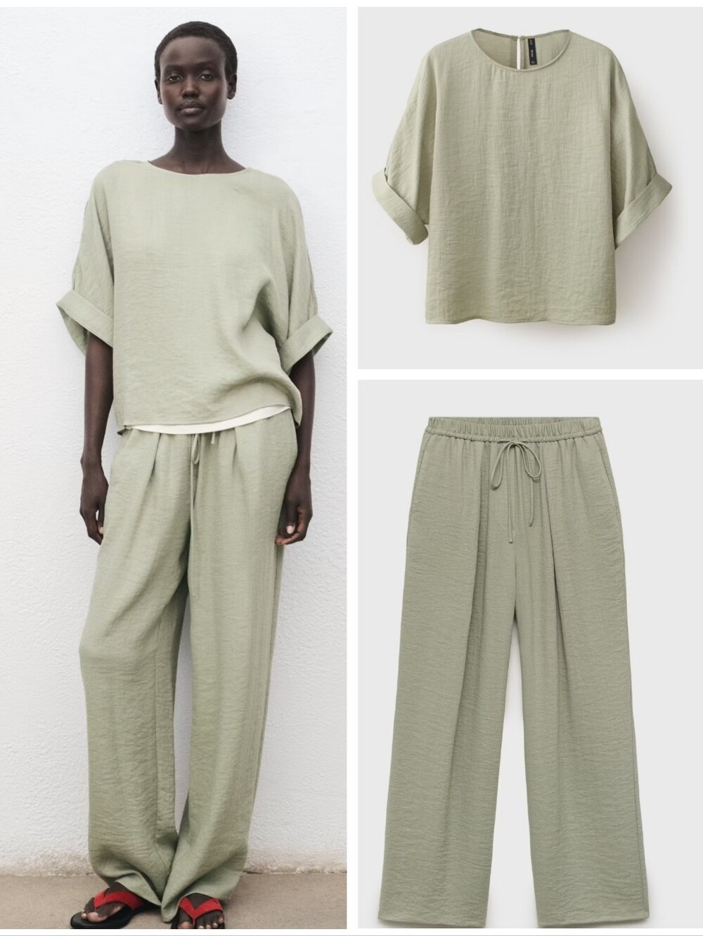 MANGO TOP/PANTS SET